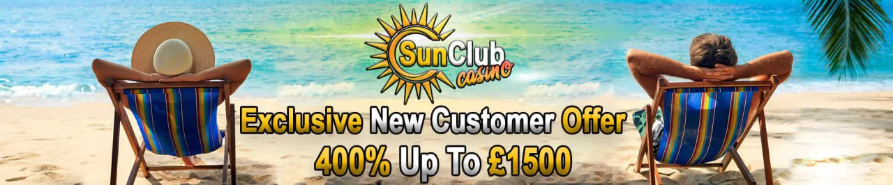 SunClub Online Casino - Best UK casino with great casino bonuses